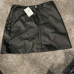 Faux Leather Skirt